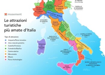 L’attrazione turistica più amata in ogni regione d’Italia