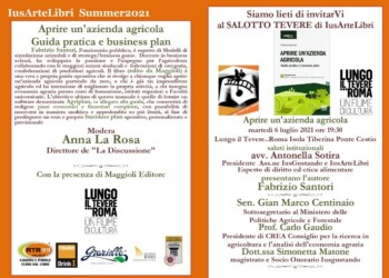 Roma: “Aprire un’azienda agricola”, il 6 luglio a Roma la presentazione del libro vademecum di Fabrizio Santori