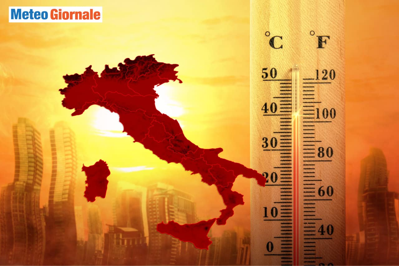 meteo con ondata di caldo a luglio