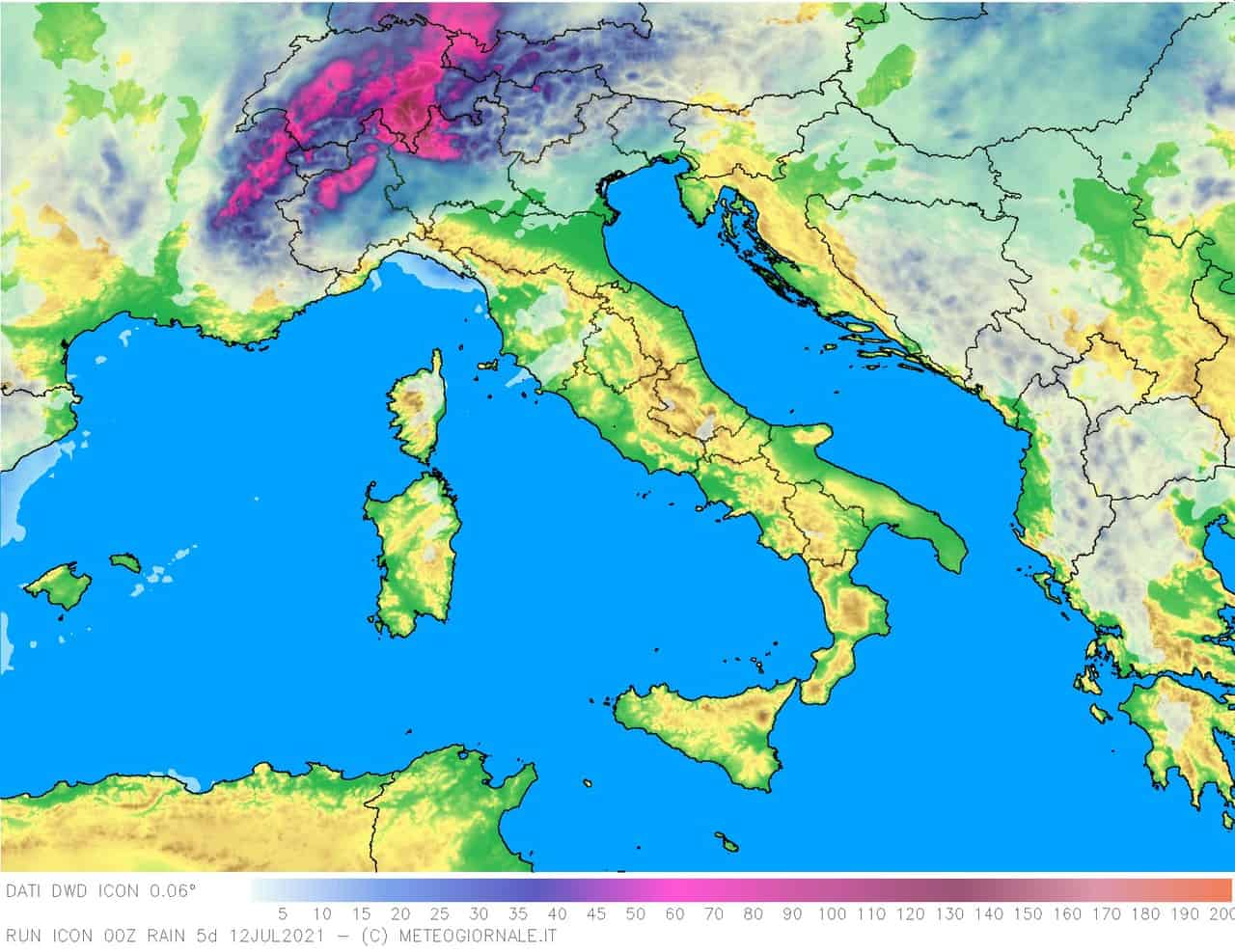 pcp og5d 120 - Meteo con rischio furti nubifragi, possibilità di violente grandinate