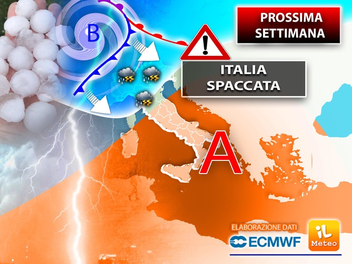 Meteo: da domenica Italia spaccata in due