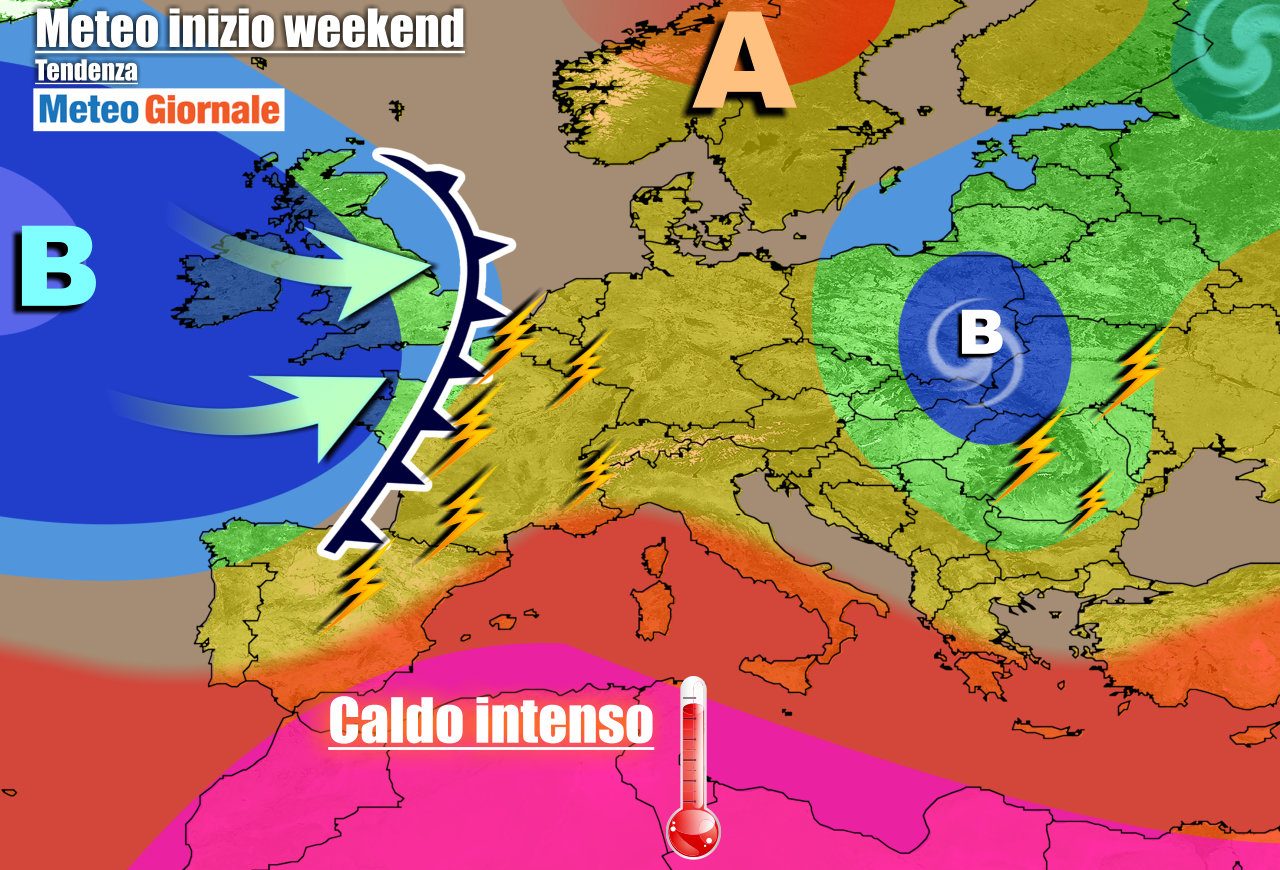 Weekend più temporalesco al Nord Italia