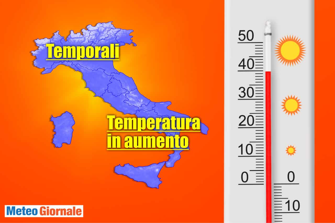 meteo prossime ore - Meteo prossime ore tra CALDO dal Sahara e TEMPORALI intensi