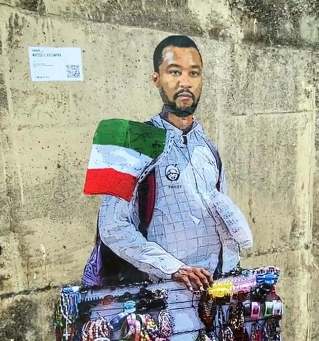 A Taormina spunta murales di Salvini nero e ‘vu cumprà’