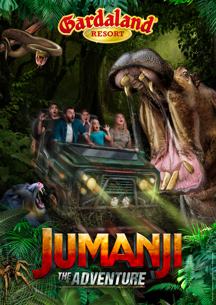 SONY PICTURES ENTERTAINMENT e GARDALAND annunciano l’apertura nel 2022 della prima attrazione al mondo tematizzata JUMANJI®