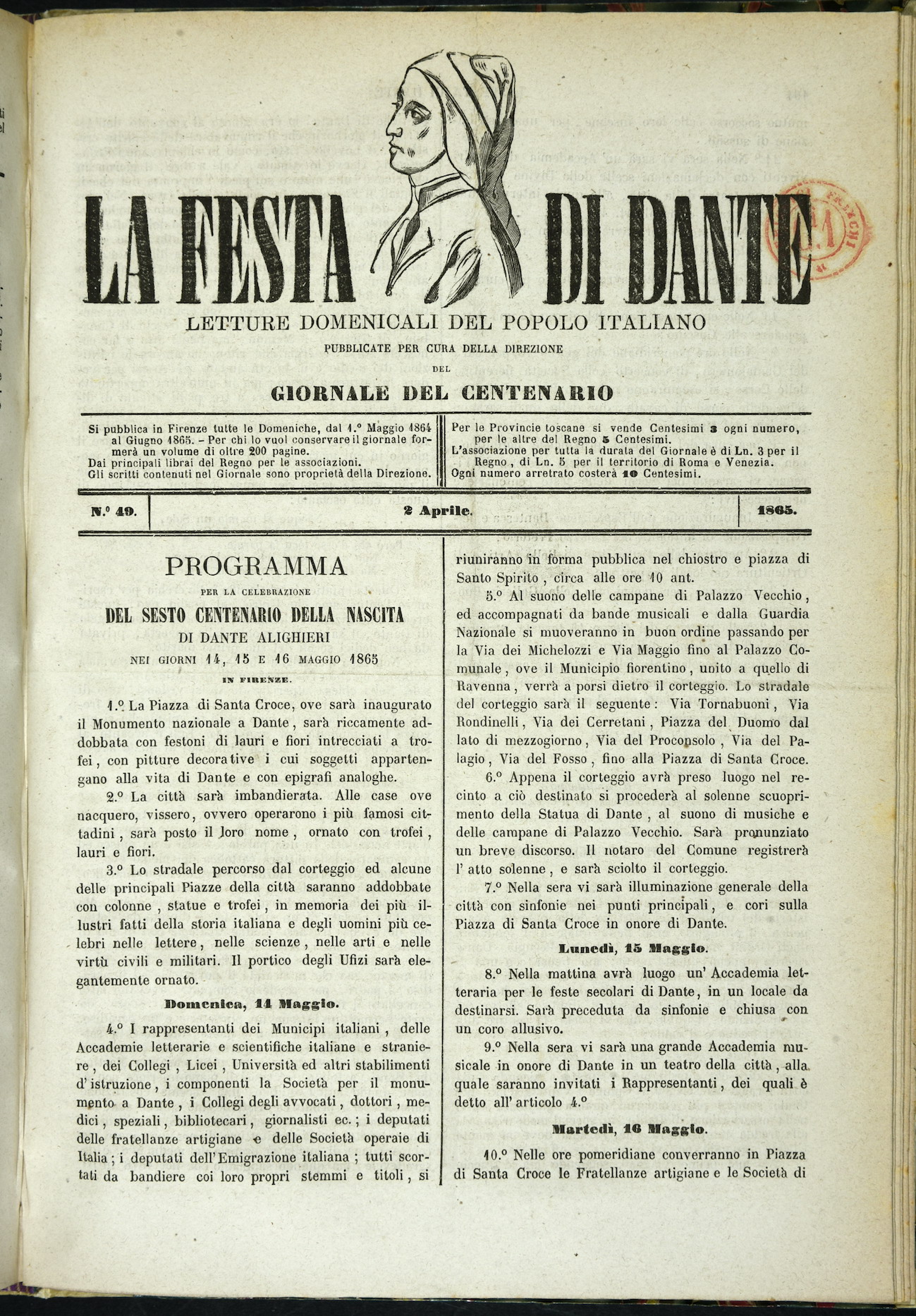 LA FESTA DI DANTE. Un viaggio nella Commedia