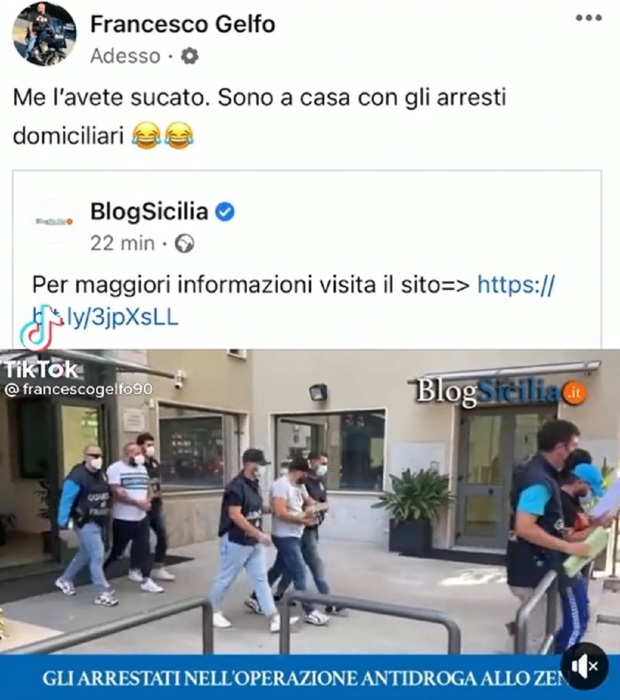 Ai domiciliari per spaccio, su Tik tok dileggia inquirenti