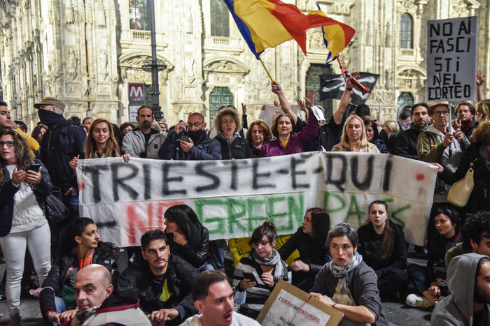 Green pass:corteo a Milano,’Trieste chiama, noi rispondiamo