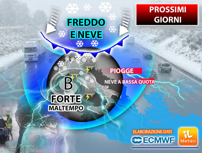 Meteo, primo assaggio dell’inverno con neve a quote basse