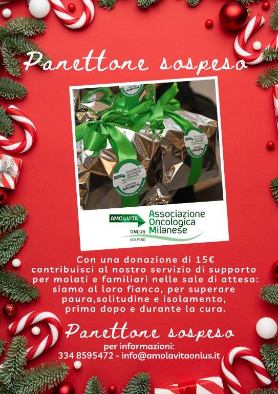 Per Natale, la proposta di AMOlavitaOnlus è : il panettone “del Griffi” e il ‘panettone sospeso’ per sostenere le attività a favore dei malati oncologici fragili