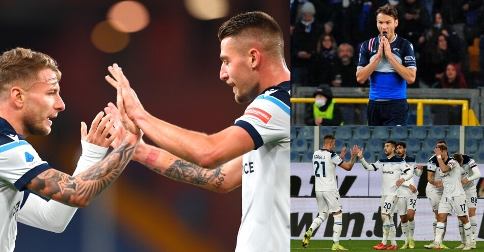 Lazio, tris alla Sampdoria: Milinkovic e due volte Immobile per il 3-1