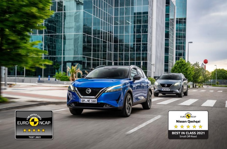 Nissan Qashqai premiato con l’Euro NCAP Best in Class 2021 nella categoria Small Off Road