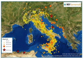 Terremoti in Italia, nel 2021 registrati oltre 16 mila