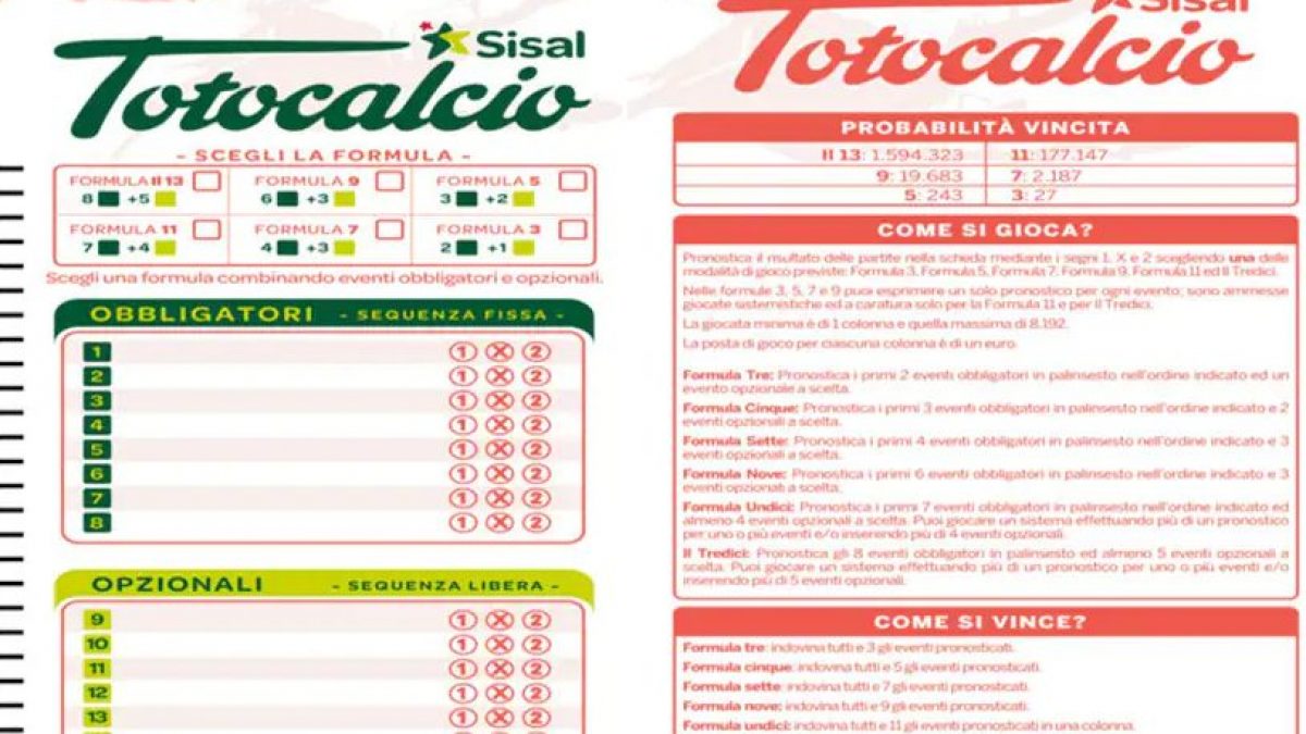 Nuovo Totocalcio: agli italiani piace ancora il “13”