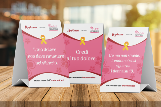 A marzo i ristoranti Roadhouse con l’A.P.E. per il mese della consapevolezza sull’endometriosi