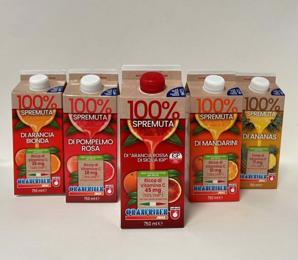 Oranfrizer a Cibus 2022:  presenta nuovo look per le sue spremute