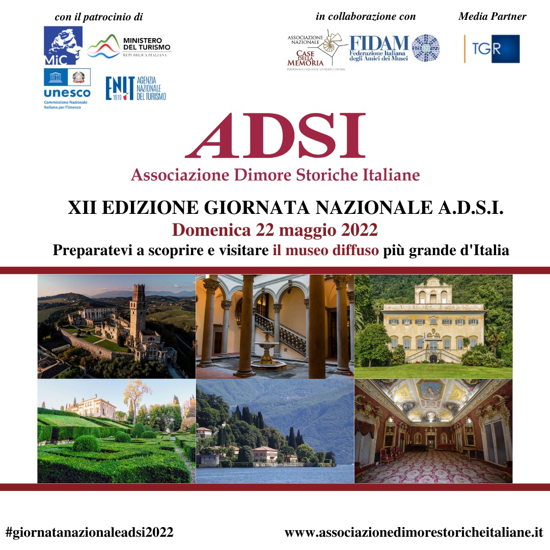XII giornata nazionale ADSI: domenica 22 maggio il più grande museo diffudo d’Italia riapre ai visitatori