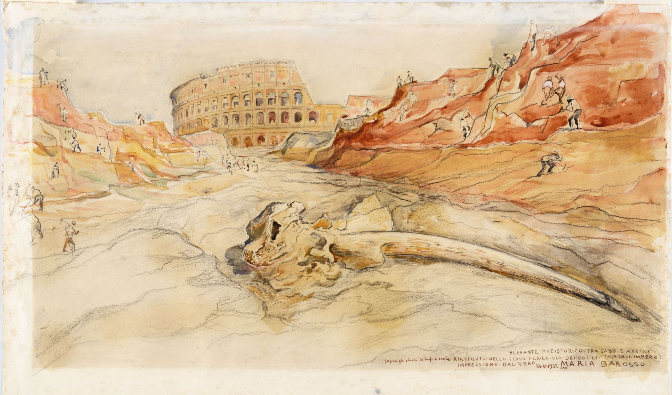 Dall’8 aprile ai Mercati di Traiano la mostra “1932, l’elefante e il colle perduto”