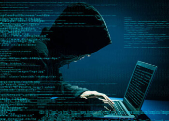 Hacker attacking internet