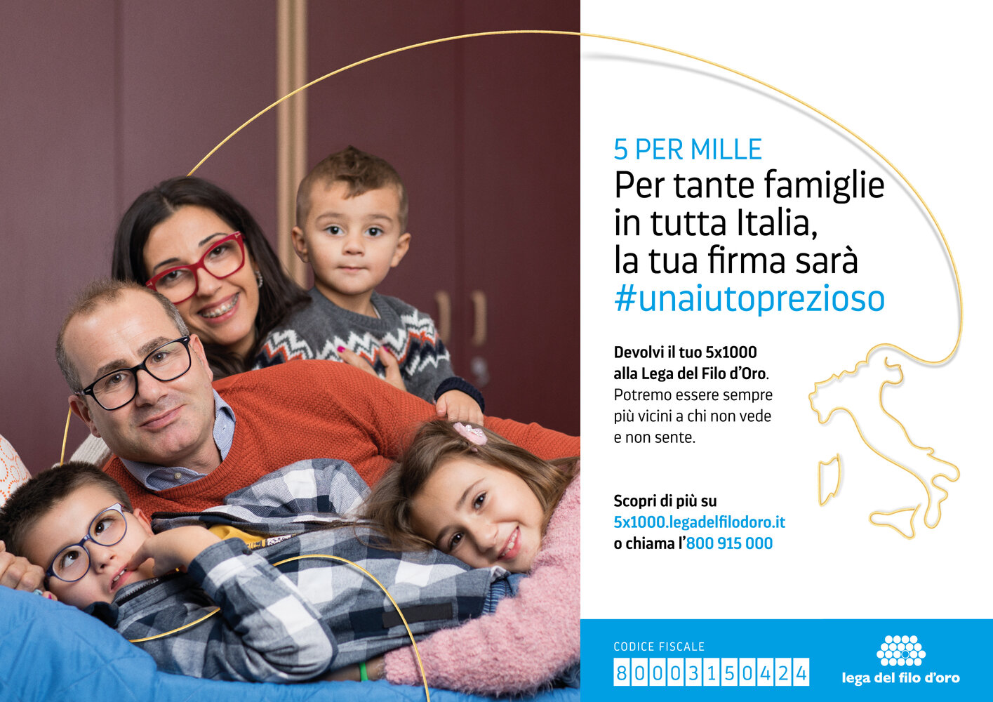 Lega del Filo d’Oro: 5X1000, un aiuto prezioso per essere sempre vicini alle famiglie di chi non vede e non sente in tutta Italia