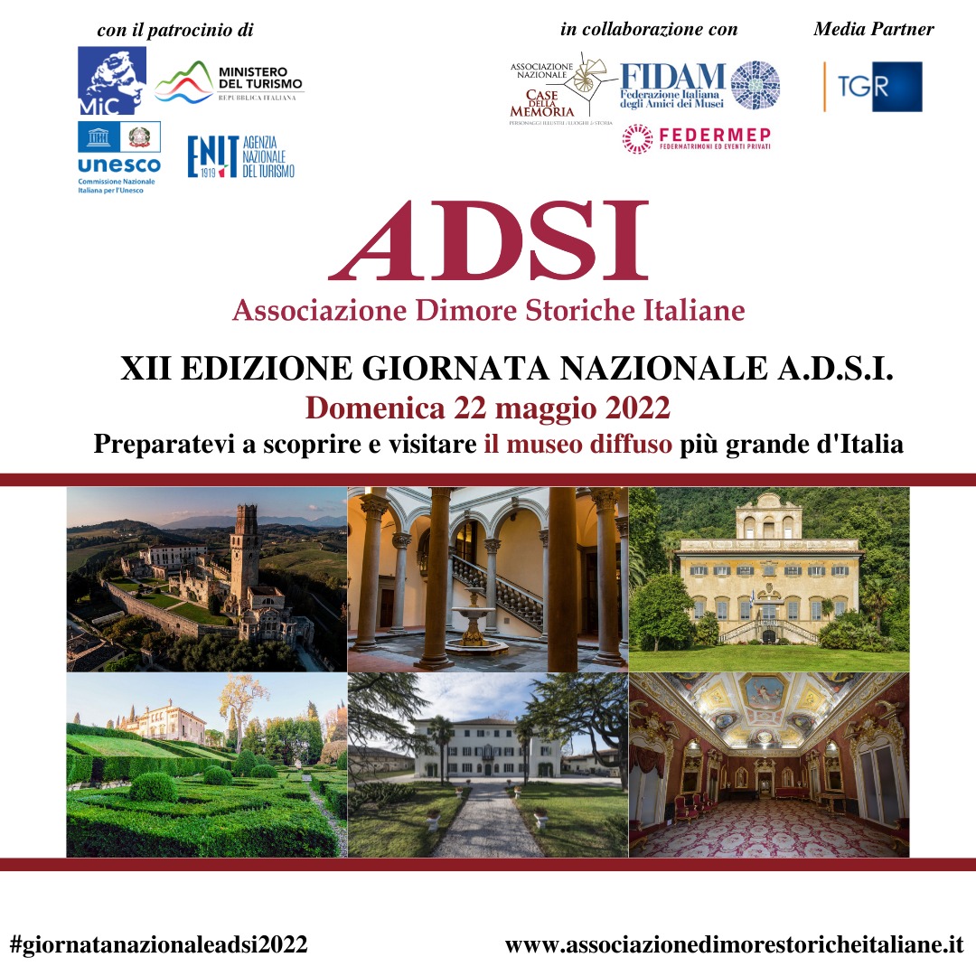 XII giornata nazionale ADSI: domenica 22 maggio il più grande museo diffuso d’Italia riapre ai visitatori