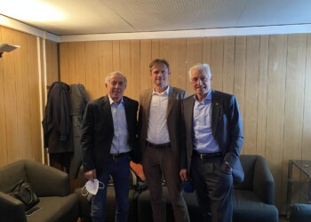Francesco Moser e Gustav Thöeni con Marco Rossi testimonial della riapertura del Passo dello Stelvio