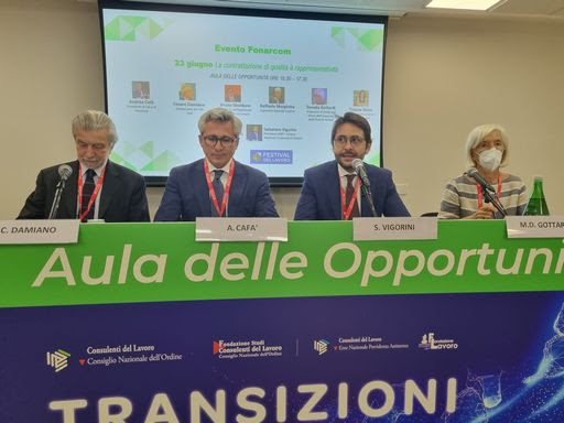 Festival del Lavoro 2022, organizzato da Fonarcom, Fondo Paritetico Interprofessionale Nazionale per la Formazione Continua