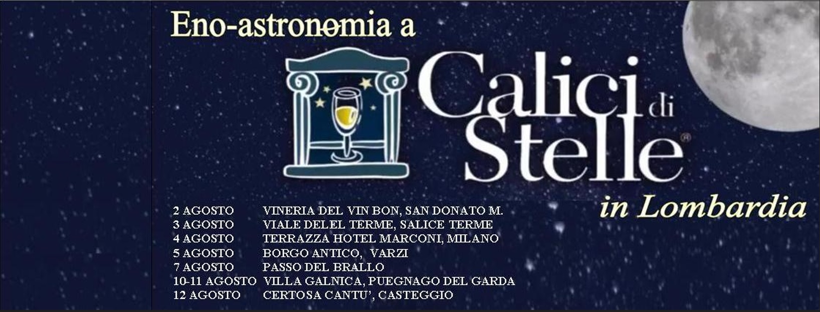 Dal 2 al 12 agosto sette magiche serate con i vini di Lombardia