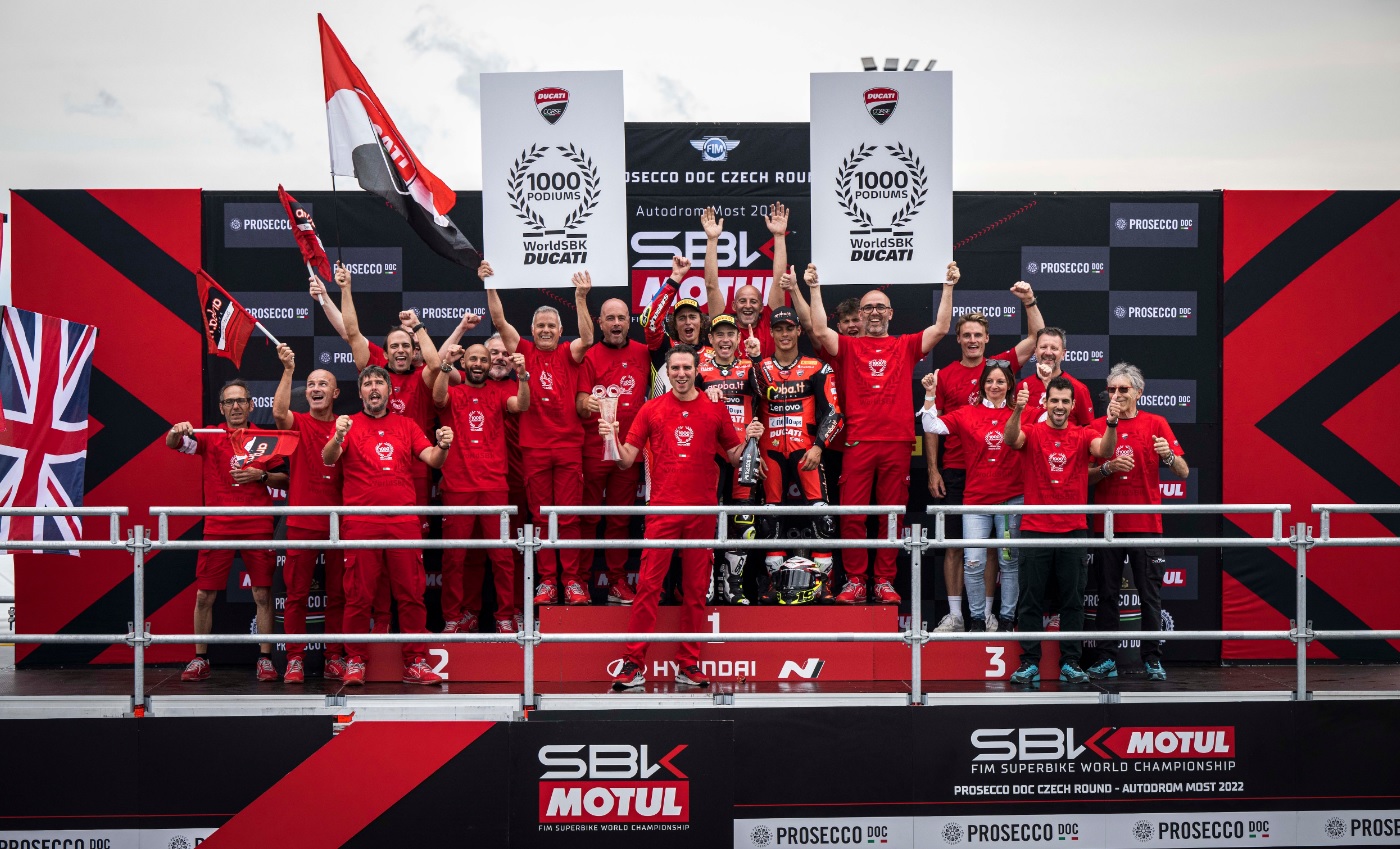 Ducati 1000 volte sul podio nel Mondiale Superbike