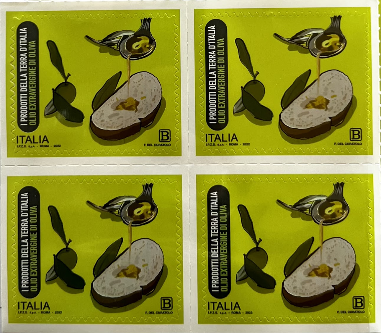 L’olio extravergine d’oliva protagonista del nuovo francobollo ordinario voluto dal ministero per lo sviluppo economico e sostenuto da fondazione italiana sommelier