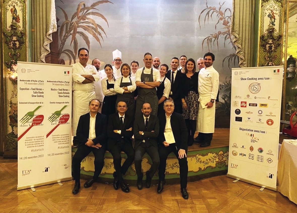 Unione Ristoranti Buon Ricordo: a Parigi ha firmato la cena di gala di apertura della Settimana della Cucina Italiana nel Mondo