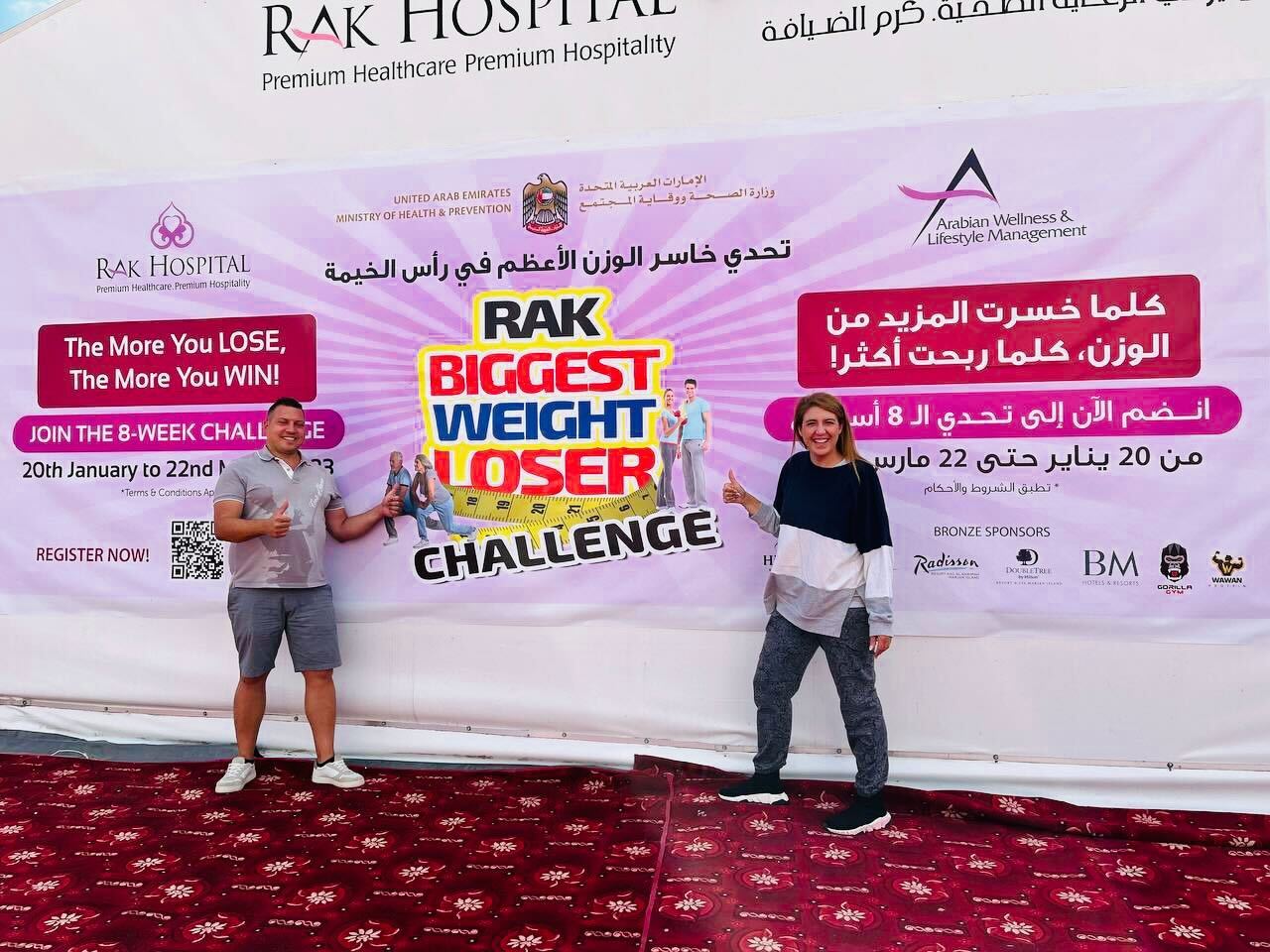 Una challenge per combattere l’obesità al RAK Hospital degli Emirati Arabi, tra i partecipanti due italiani