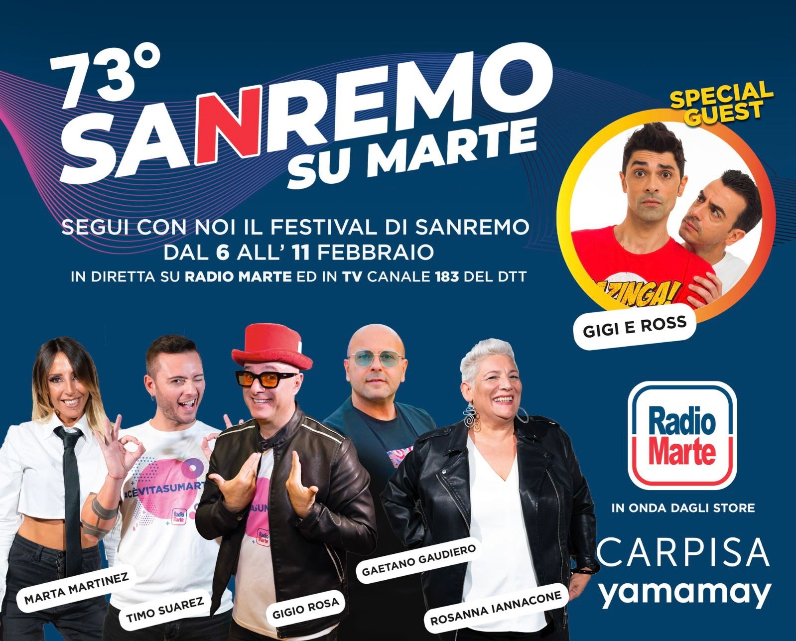 Radio Marte in diretta dal 73° Festival di Sanremo, ad un passo dall’Ariston