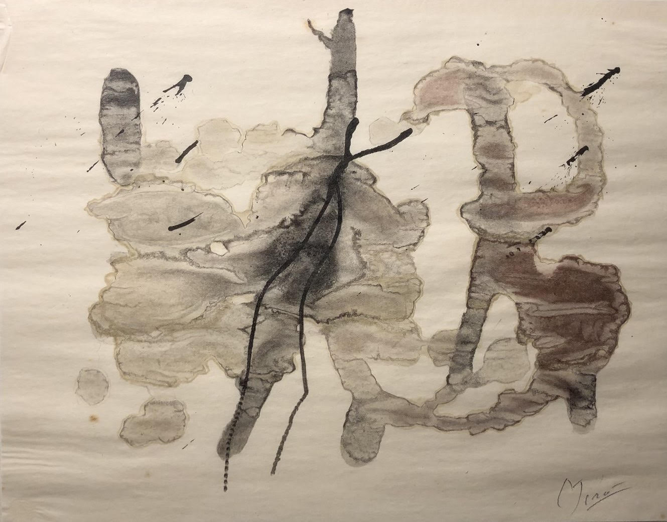 “Tracé sur l’eau”, gli acquerelli di Joan Mirò a La Galleria delle Arti