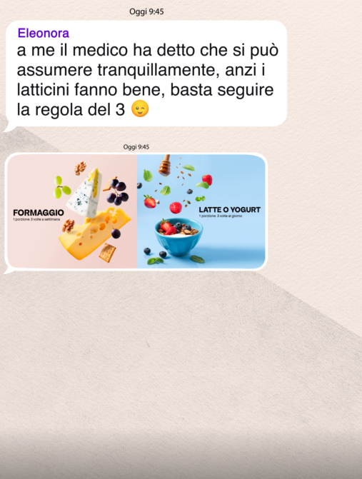 Latte e latticini sempre più social, una campagna video “entra” nelle chat fra i Millennial