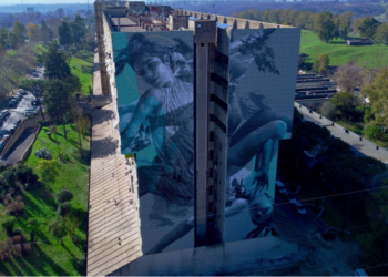 JDL, nota street artist olandese, firma il suo ultimo murale a Roma