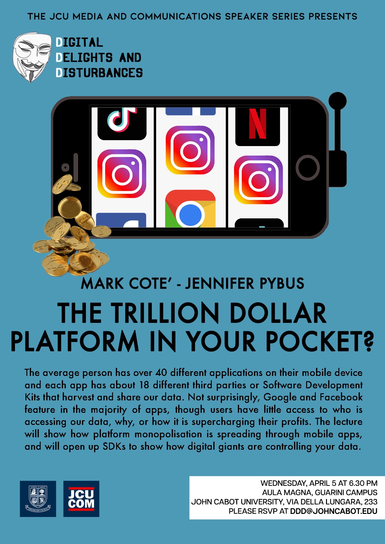 “Digital Delights and Disturbances”, incentrato su una serie di conferenze-dibattito