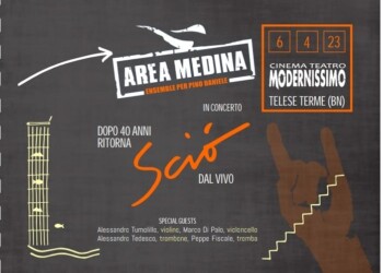 Telese Terme (Bn): Verso il “tutto esaurito” per il concerto “Sciò live” degli Area Medina ensemble per Pino Daniele