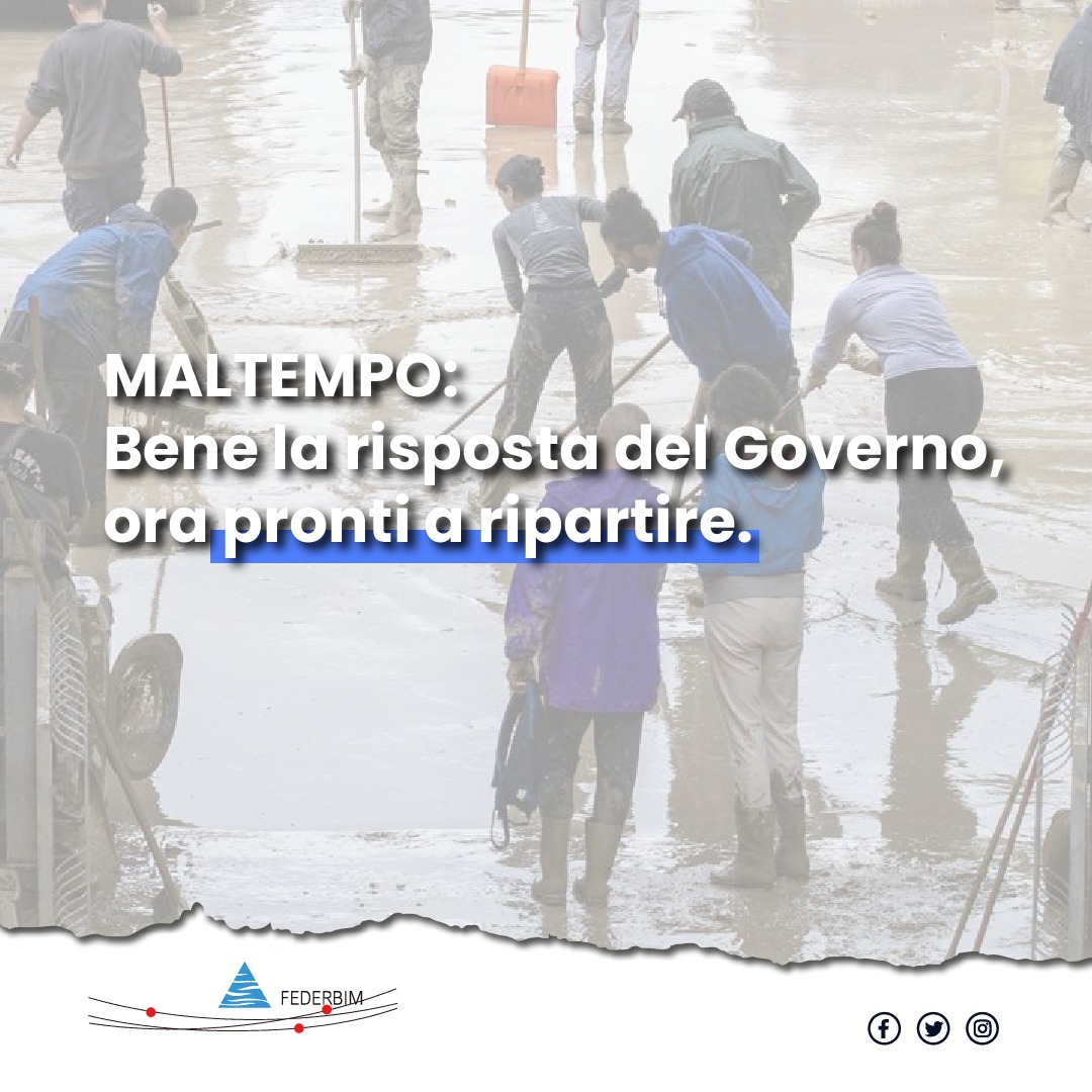 Maltempo, Federbim: bene la risposta del Governo, ora dobbiamo ripartire