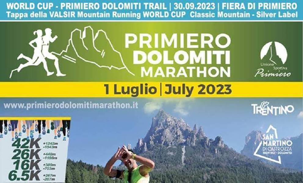 Primiero Dolomiti Marathon: l’8.a meraviglia, già 15 nazioni iscritte alla popular race