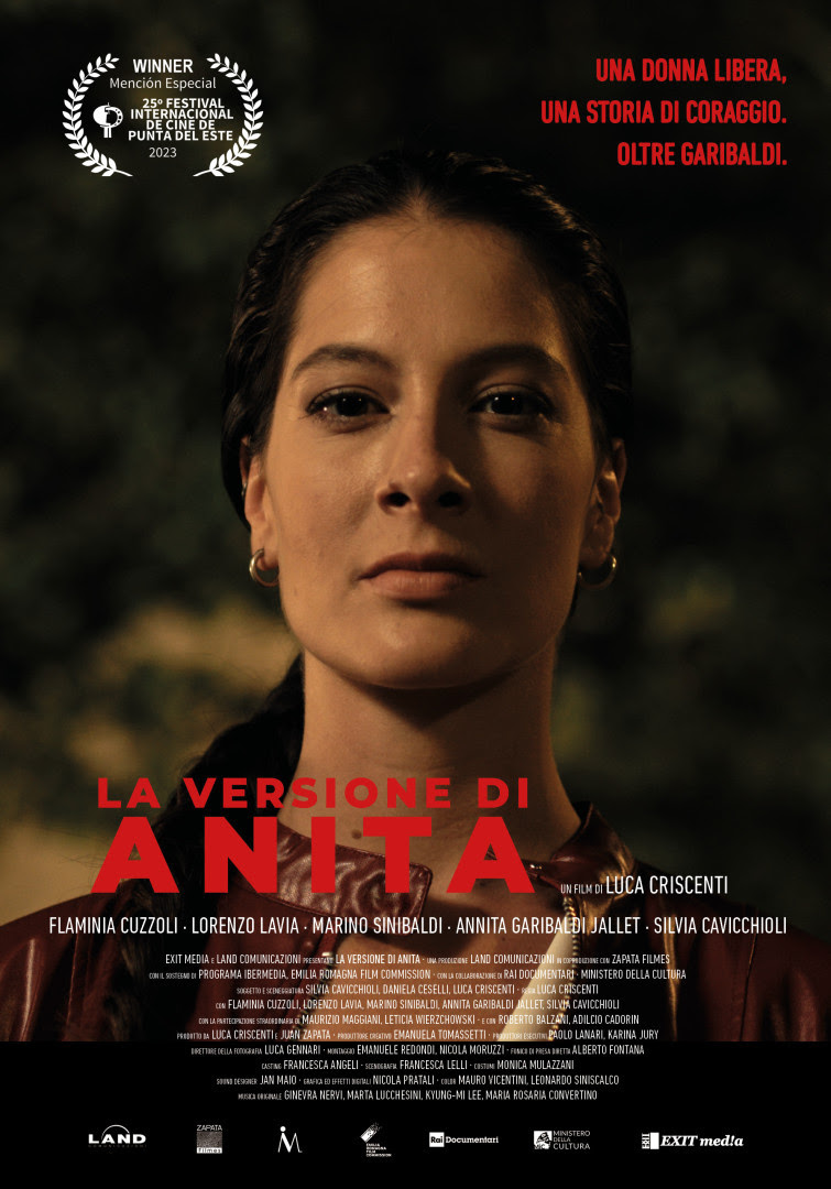 Dal 1° giugno al cinema “La Versione di Anita” di Luca Criscenti, documentario su Anita Garibaldi