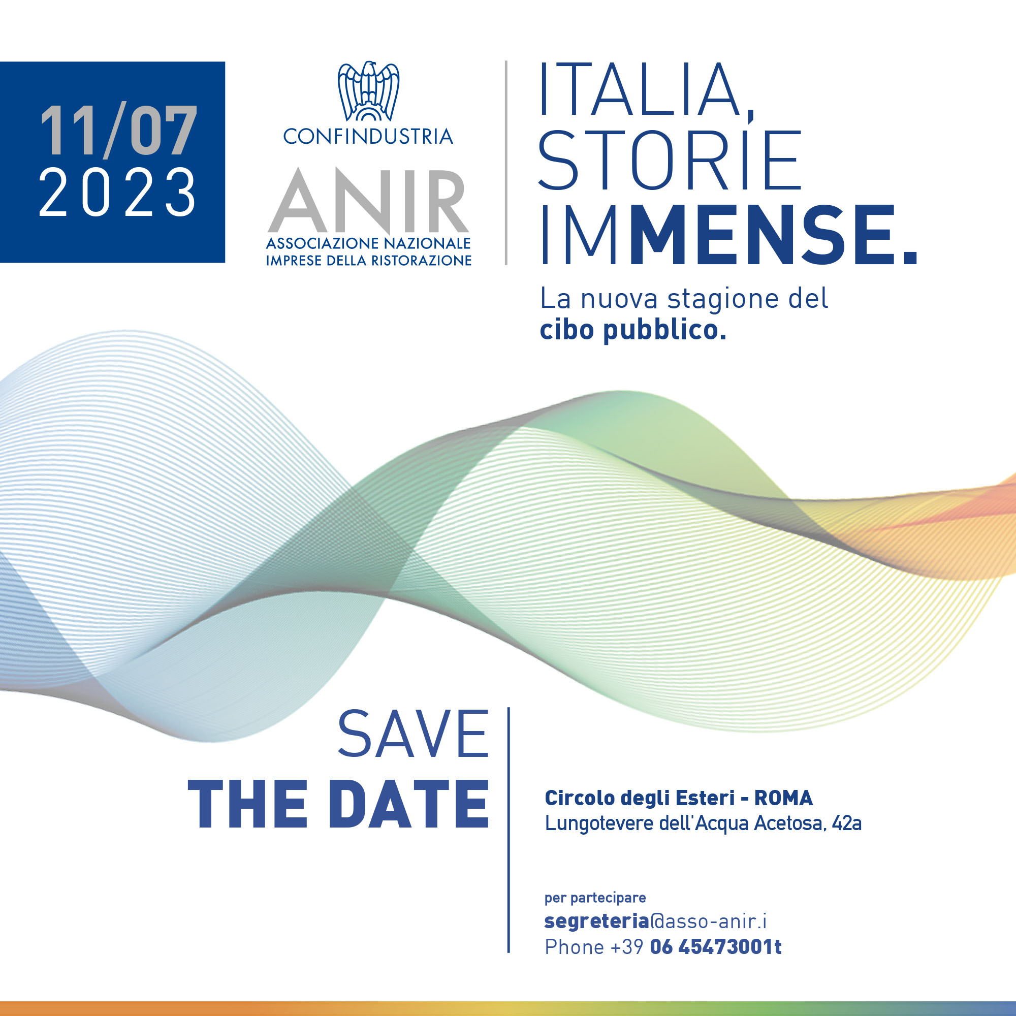 PASTO GIUSTO E CIBO PUBBLICO. ANIR Confindustria organizza (IM)MENSE, Giornata di riflessione sulla ristorazione collettiva