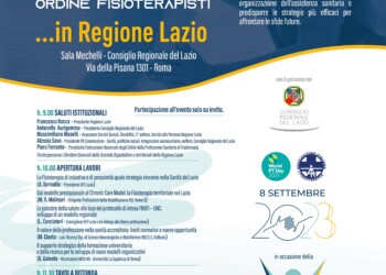 SANITA’. L’8 SETTEMBRE L’OFI LAZIO CELEBRA LA GIORNATA MONDIALE DELLA FISIOTERAPIA