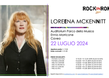 A ROCK IN ROMA 2024: Loreena McKennitt il 22 luglio all’Auditorium Parco della Musica Ennio Morricone – Cavea
