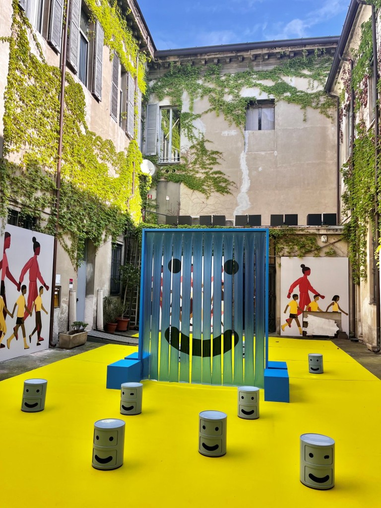 Un angolo del “reparto di pediatria più bello del mondo” alla Statale di Milano, in occasione del Fuori Salone.