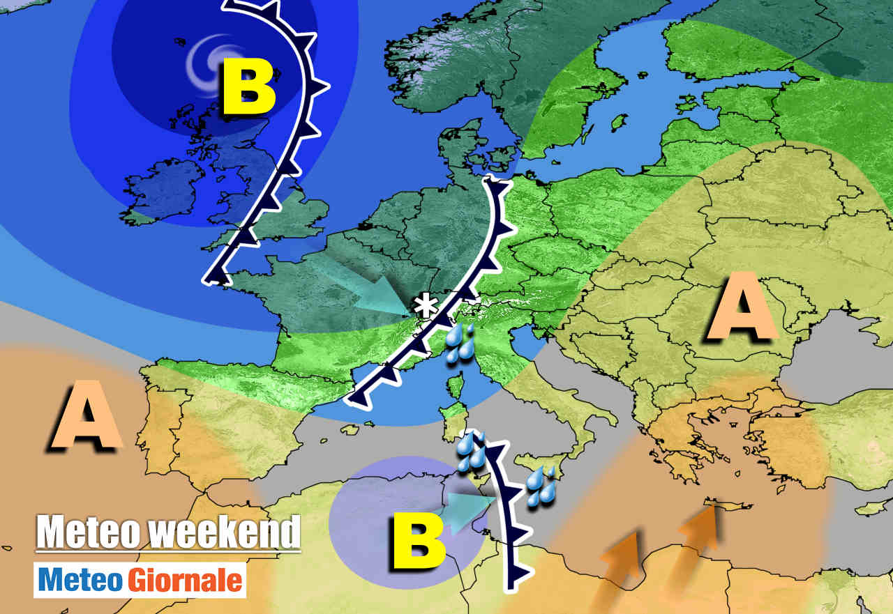 Evoluzione attesa nel fine settimana