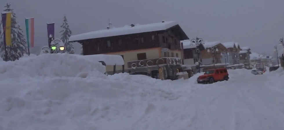 La neve caduta a Madonna di Campiglio