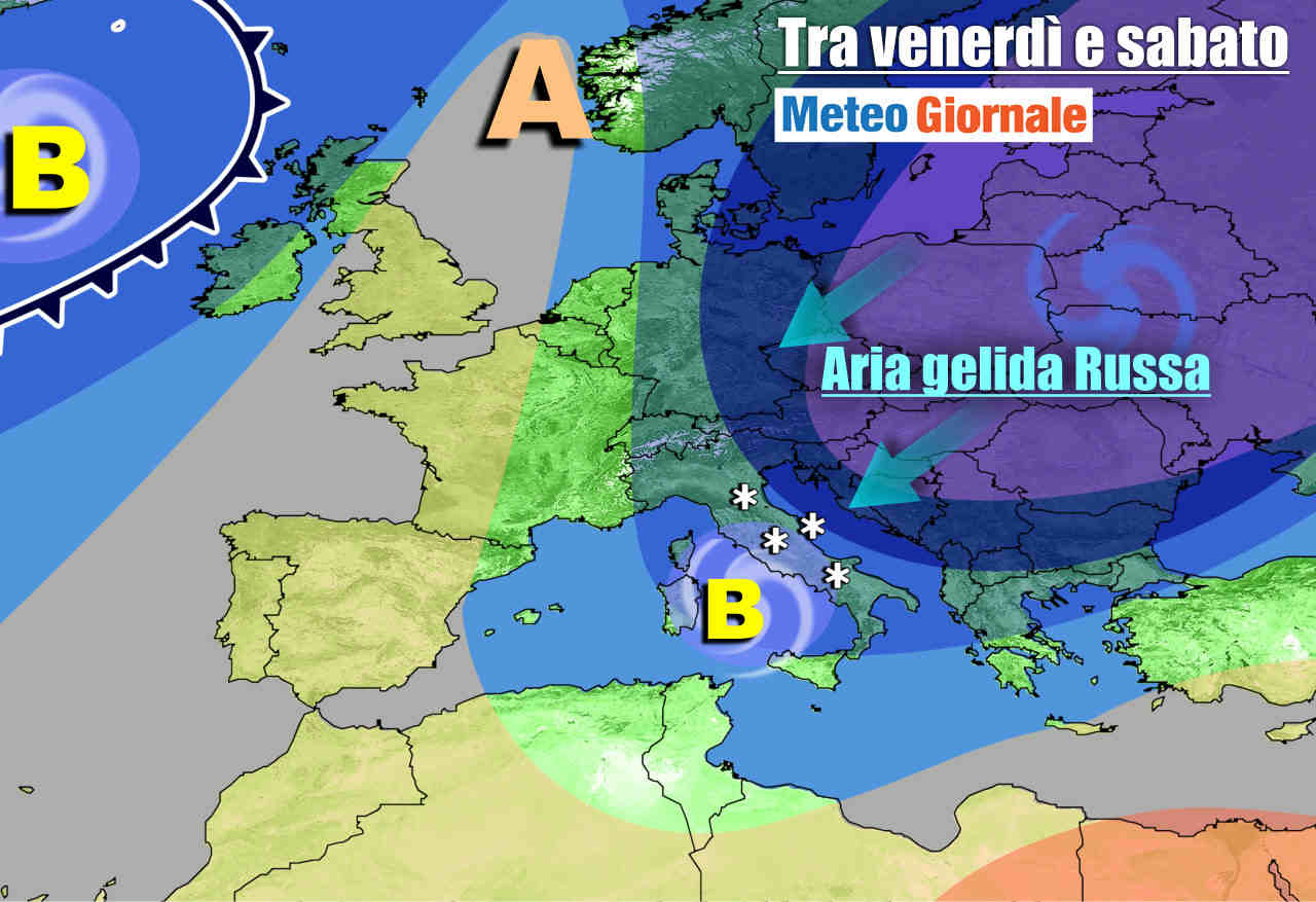 Evoluzione meteo verso il weekend