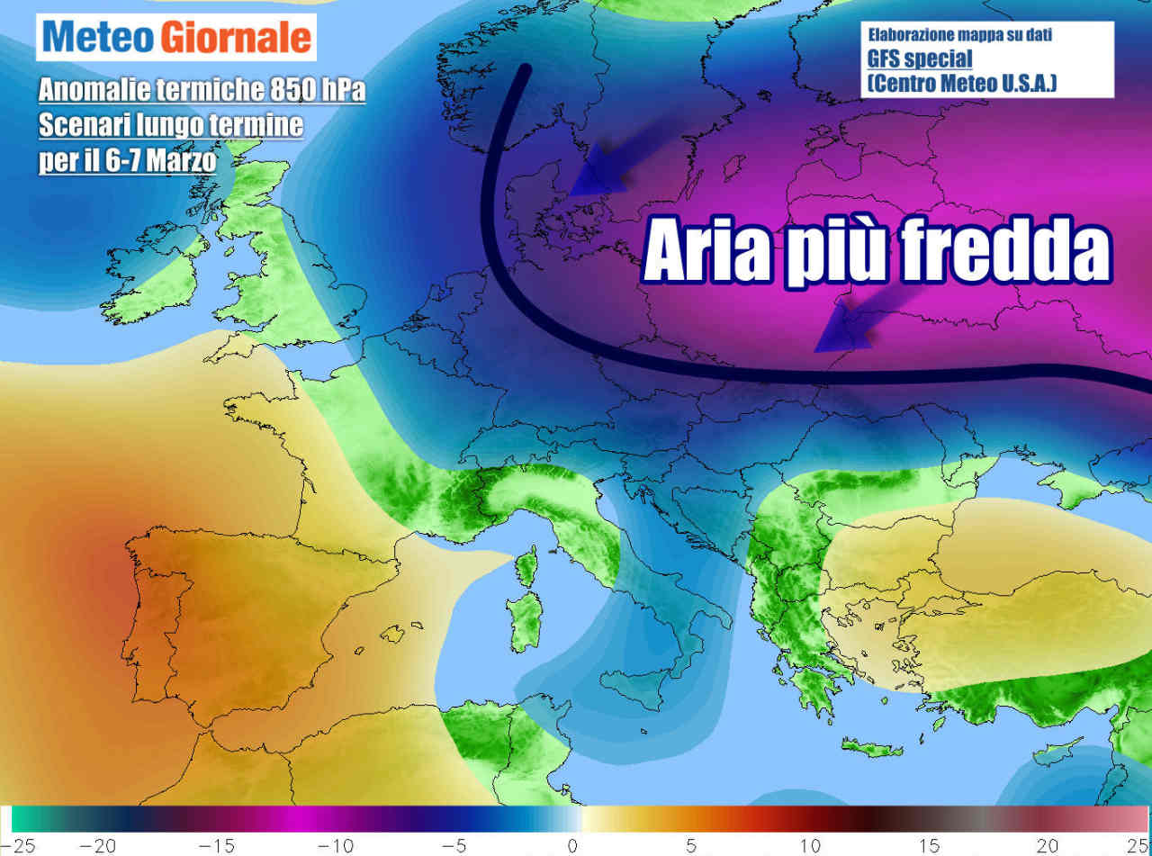 Le simulazioni a lungo termine confermano il possibile ritorno del freddo