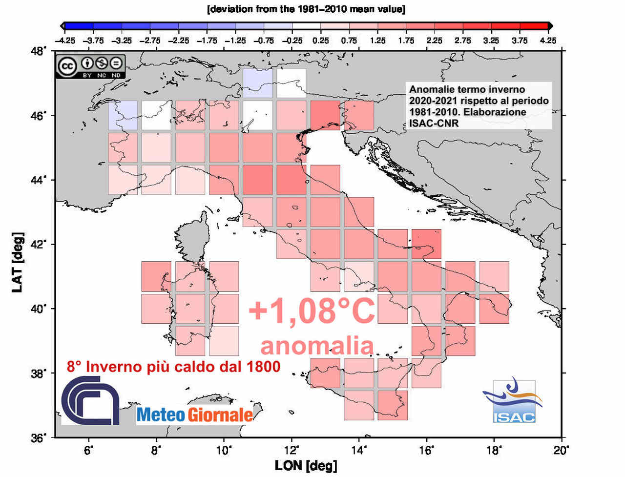 Inverno appena trascorso a sorpresa è stato più caldo del normale